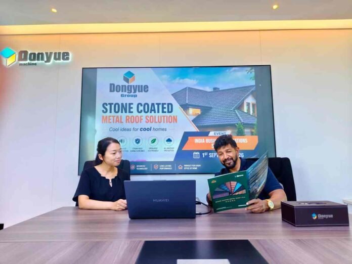 Dr. Nandiki Gangadhar Reddy Unveils Dongyue’s Vision for Next-Generation Stone Coated Roof Tiles in India